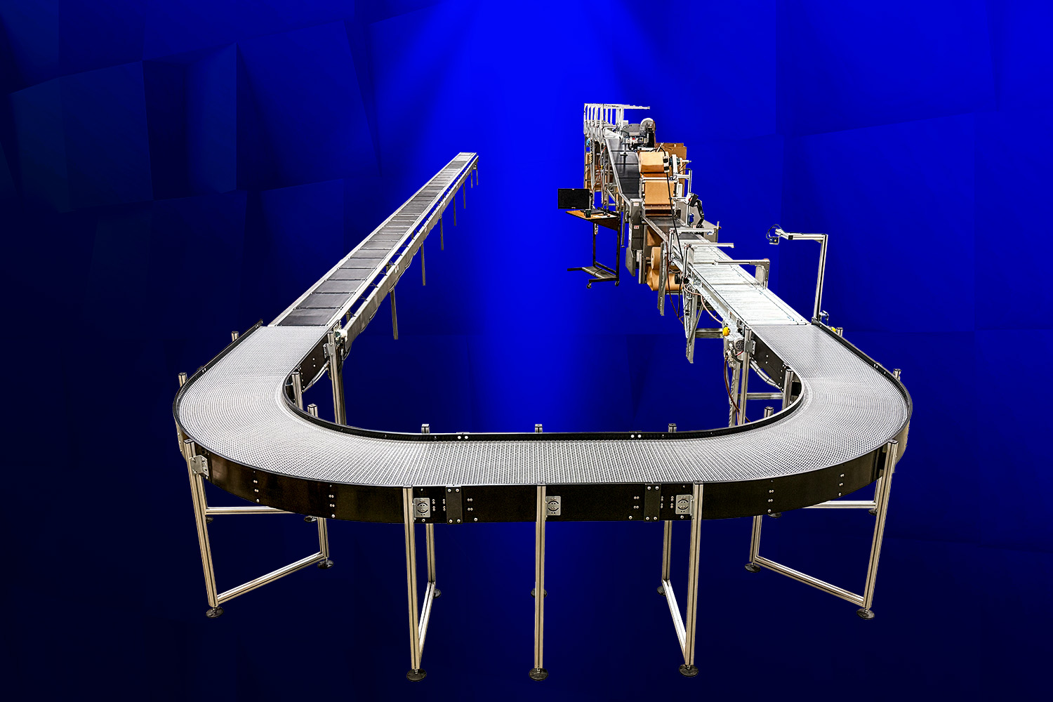 Complete packaging and fulfillment line Garment conveyor system
